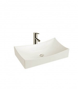 حوض مغسلة أبيض صيني 40 × 60 سم # LAD-003